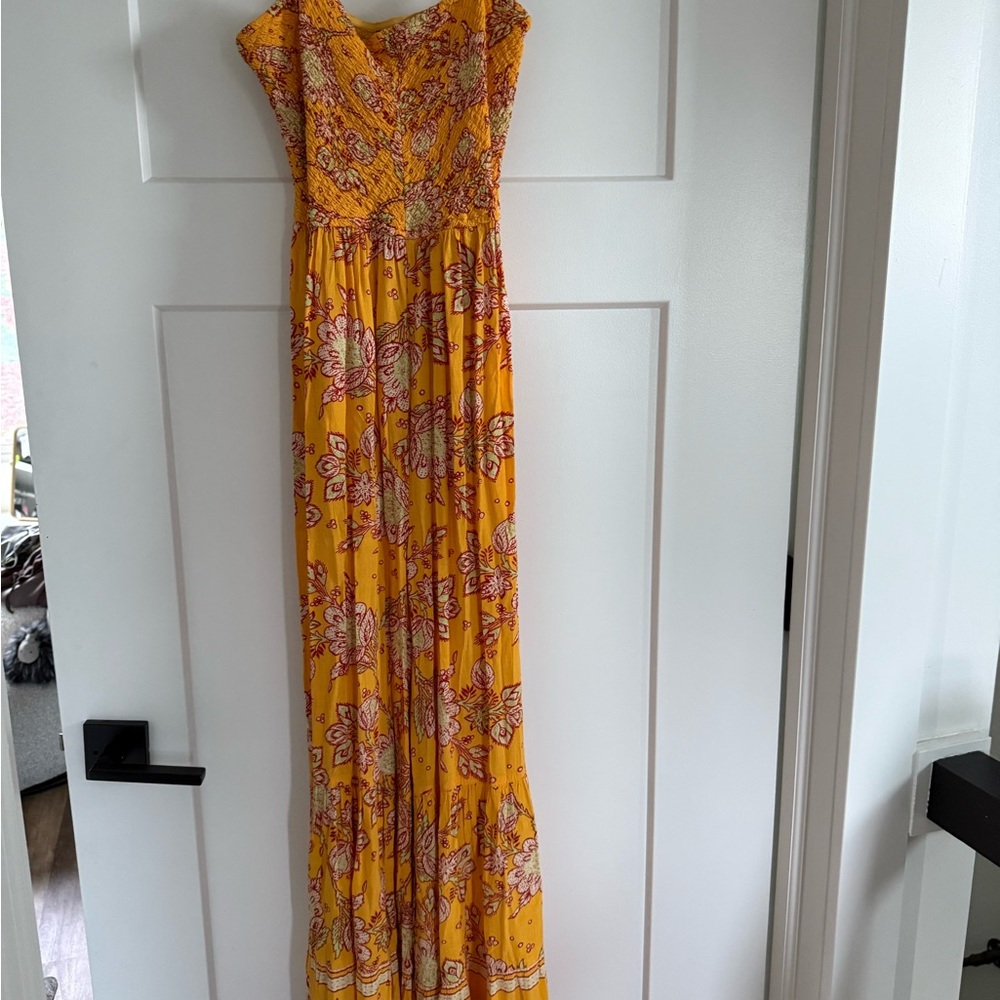 NWOT Free People wide leg floral jumper